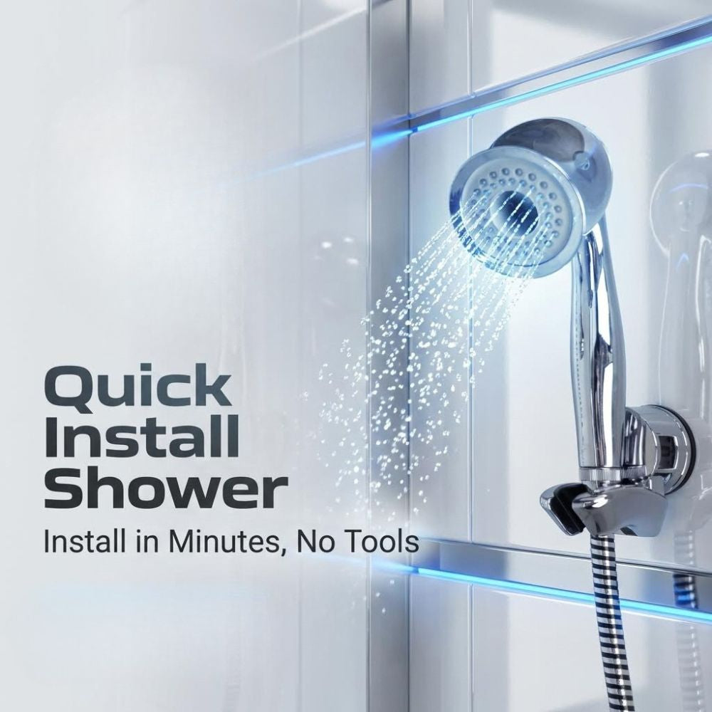 Quick install shower - ShowerMe Handheld Shower Head in brushed nickel