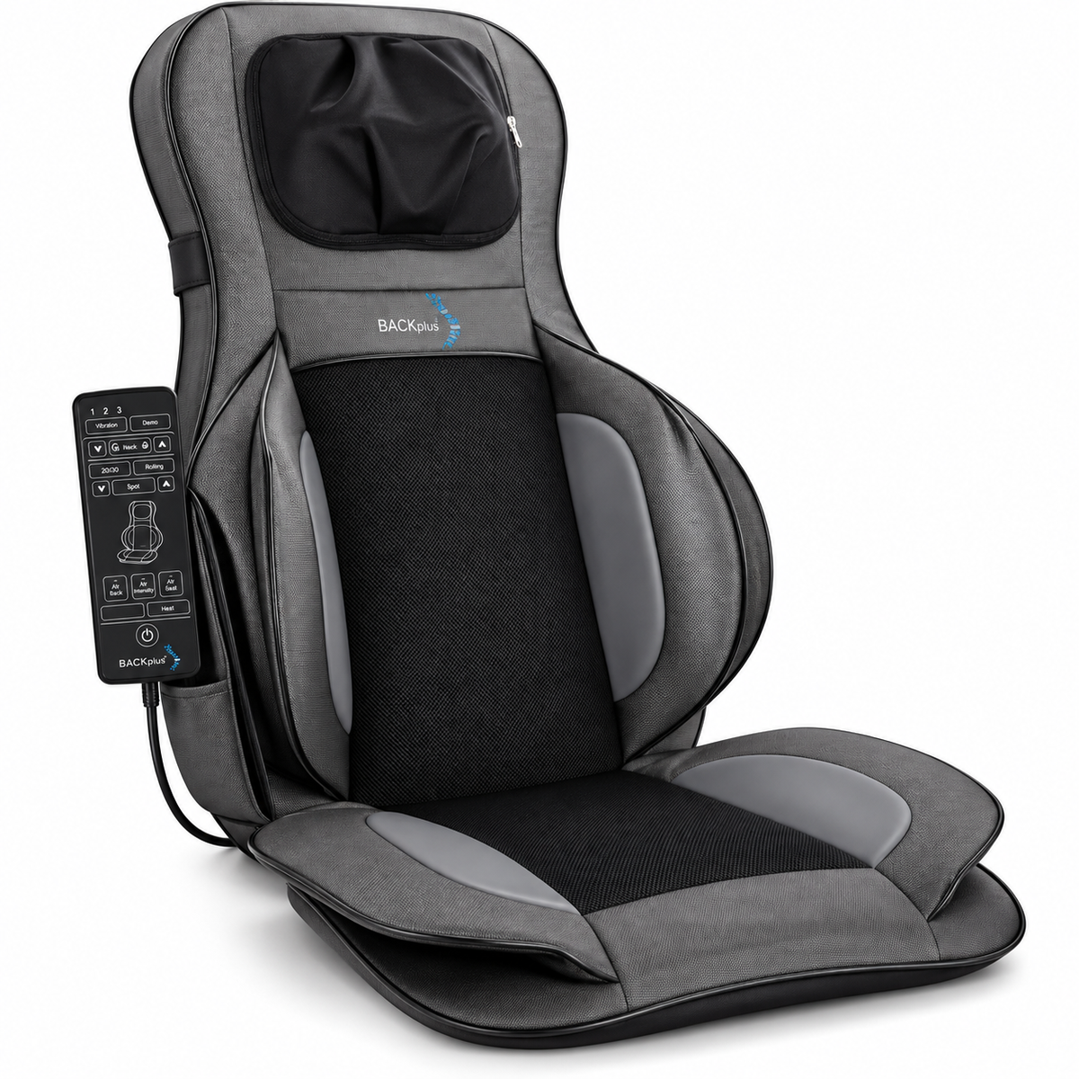 Masajeador de cuello y espalda Shiatsu BACKplus® con cojín de silla de compresión de aire