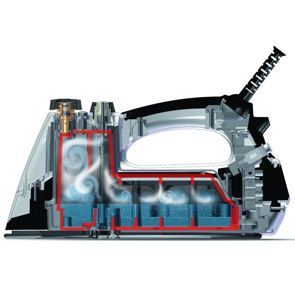 Eurosteam® Next Generation steam iron inside view.