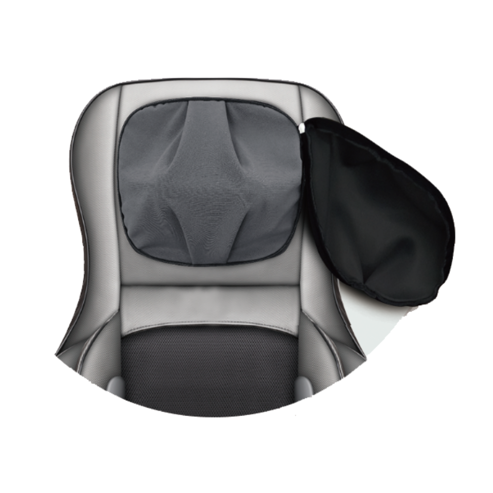BACKplus® Shiatsu Neck and Back Massager With Air Compression Chair Cushion removable neck cushion