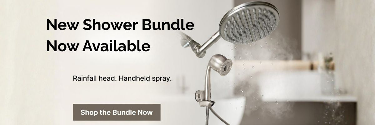 New shower bundle now available, rainfall and handheld shower head included