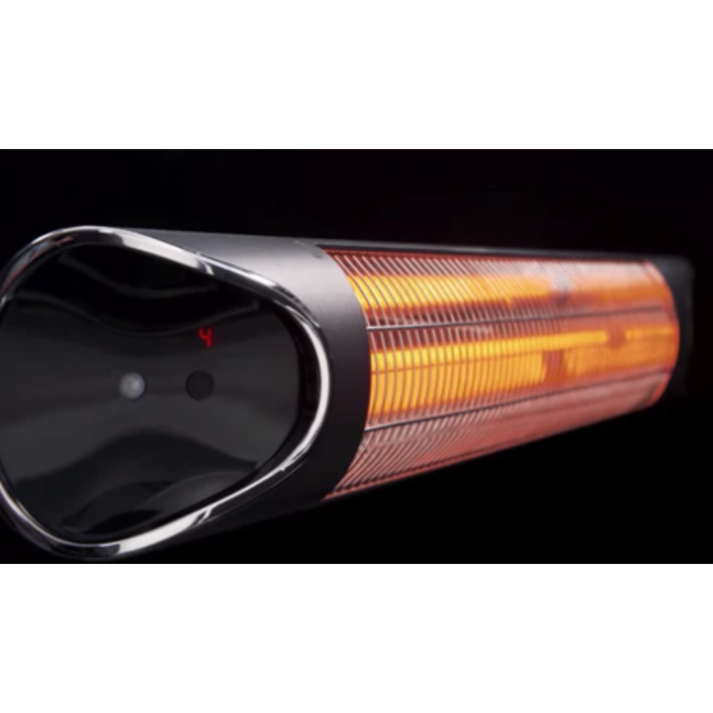 TIVA Infrared Indoor/Outdoor Electric Heater showing heating setting