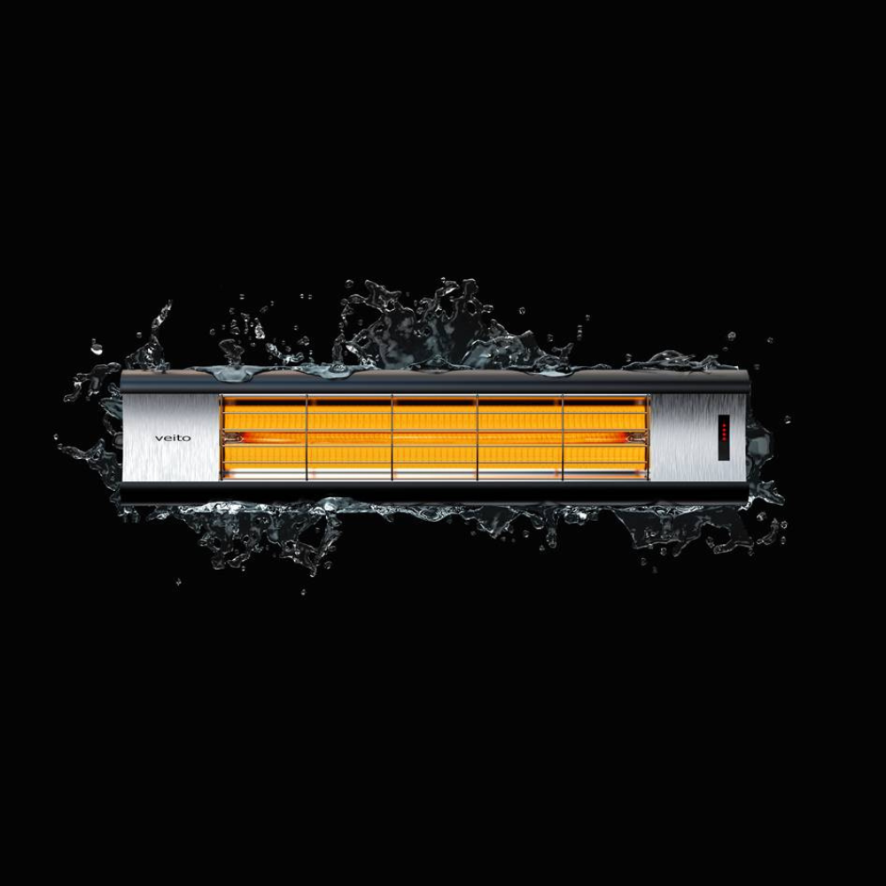 Veito® Aero S 1500W Heater being splashed by water