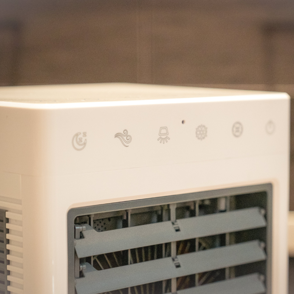 Control panel view of the iQ Pure Breeze Air Cooler Evaporative Coolers.