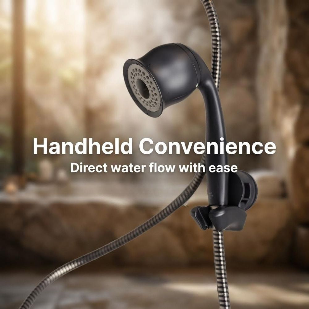 ShowerMe Shower Head in matte black - handheld convenience
