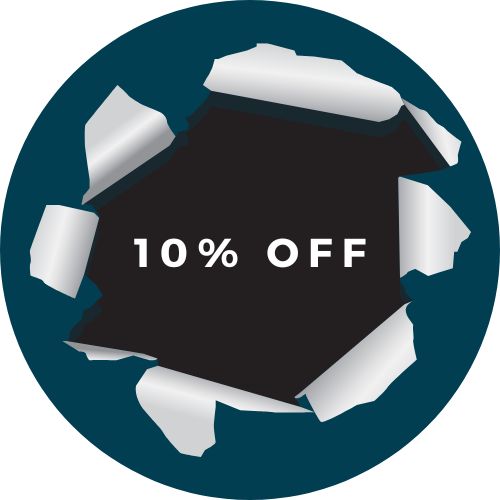 Button for 10% Off Sale