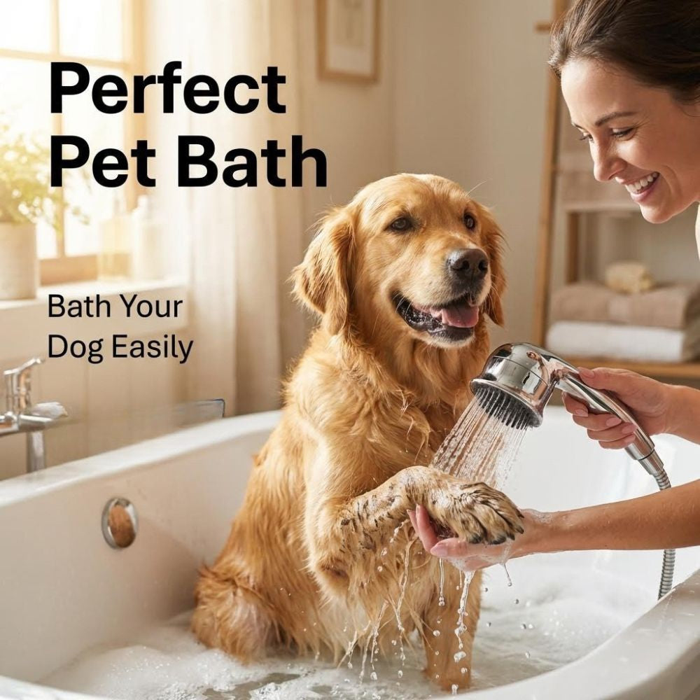 Perfect pet bath - ShowerMe Handheld Shower Head in chrome