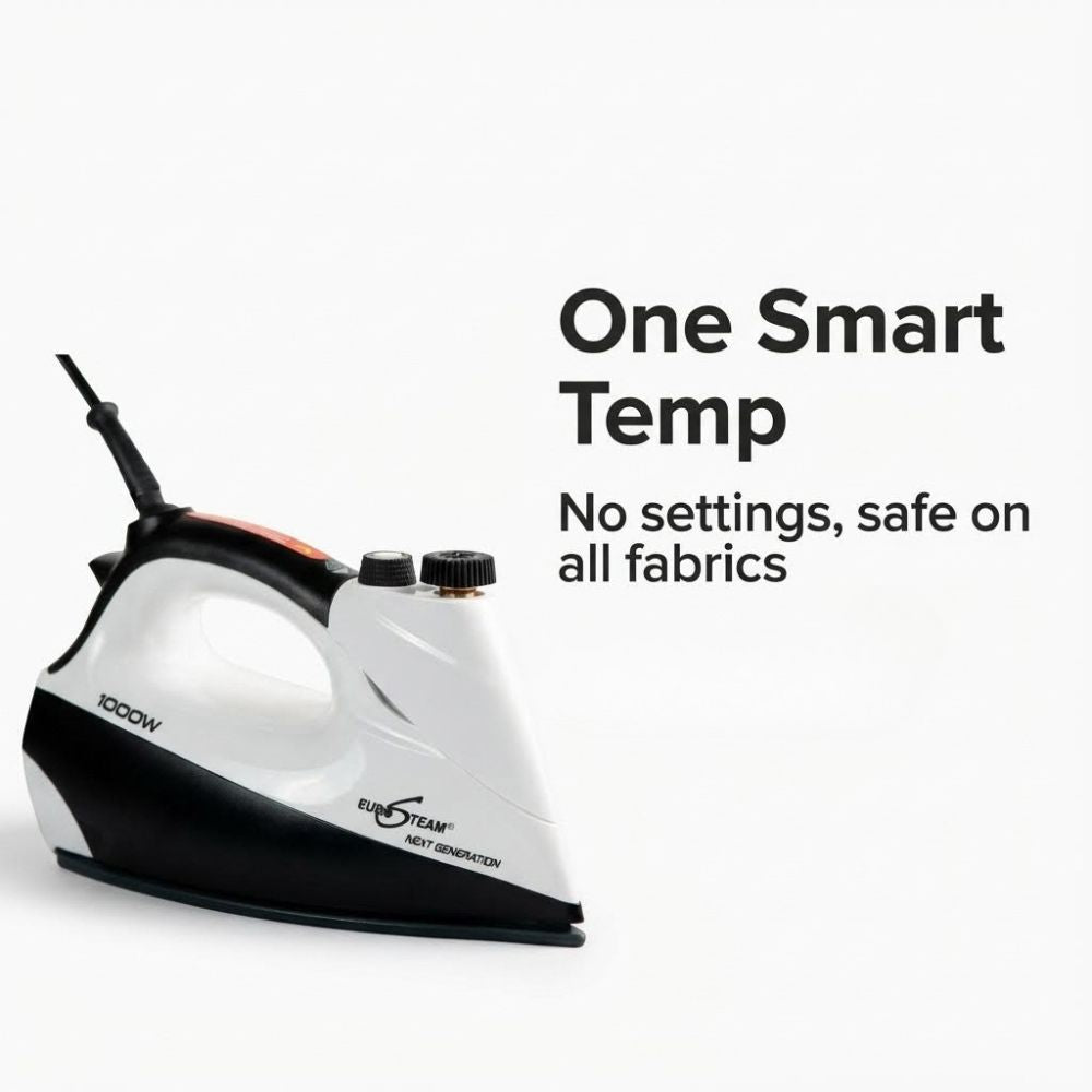 Eurosteam Next Generation Iron - no settings, safe on all fabrics