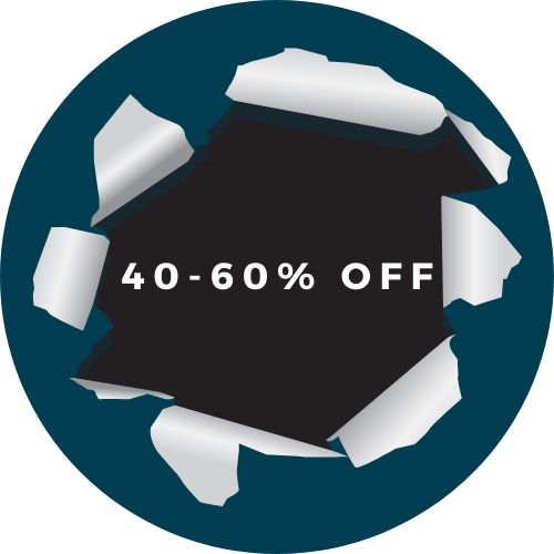 Button for 40-60% off sale