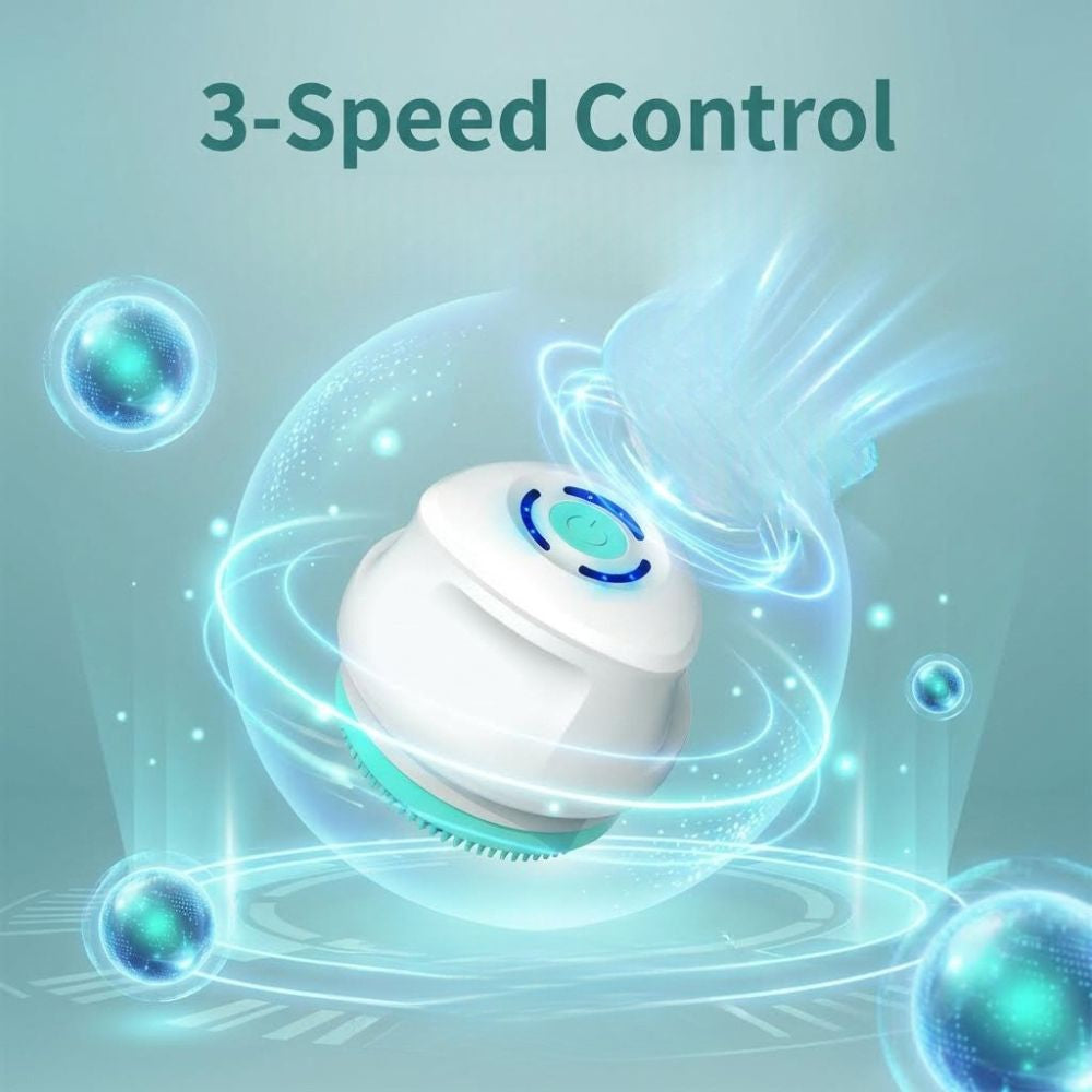 3 speed control with the ShowerMe Shower Brush