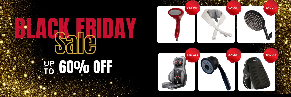 Black Friday Sale banner with products and discounts