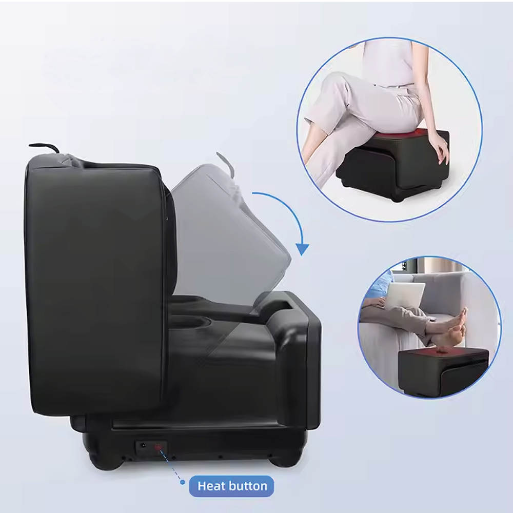 Image showing how to use the Backplus Ottoman Massager