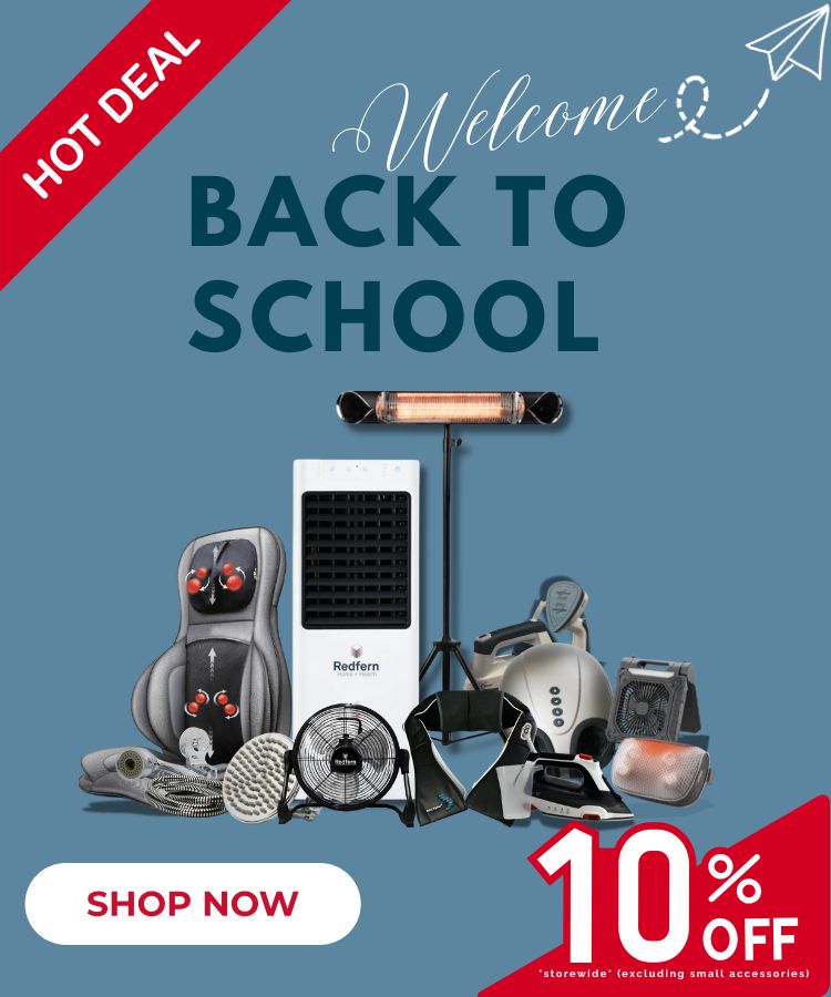 Banner with back to school products and details