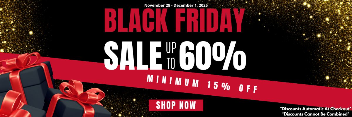 banner for a Black Friday Sale up to 60% off until December 1
