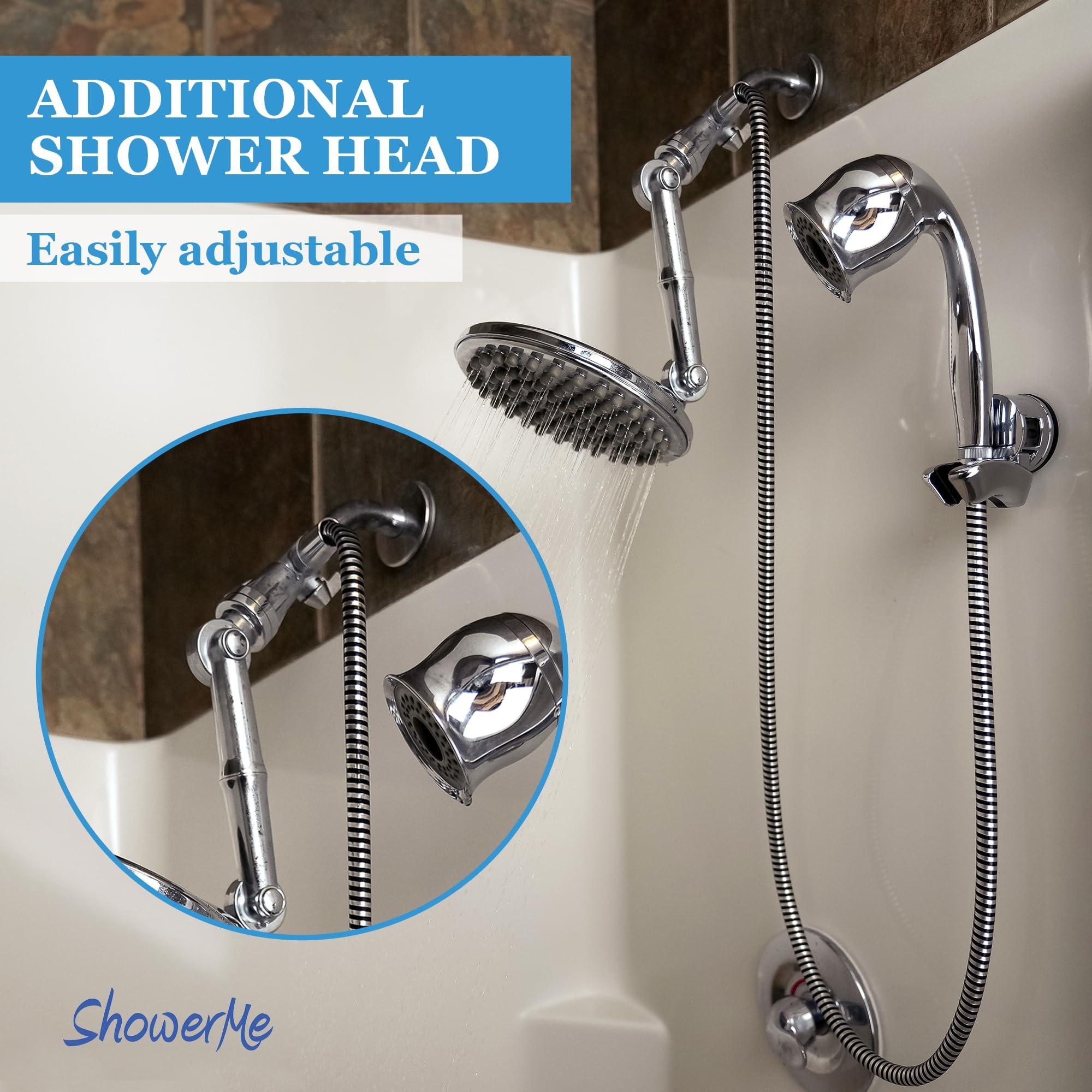 ShowerMe Shower Head Set - Brushed Nickel