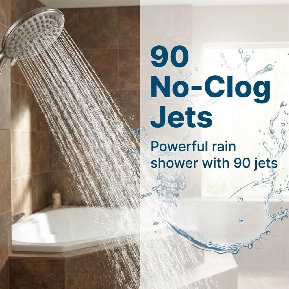 ShowerMe® Shower Shower Rain Shower Head in Brushed Nickel