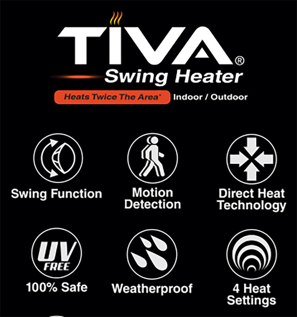 TIVA SWING Electric Infrared Indoor/Outdoor Electric Heater with remote 1500W