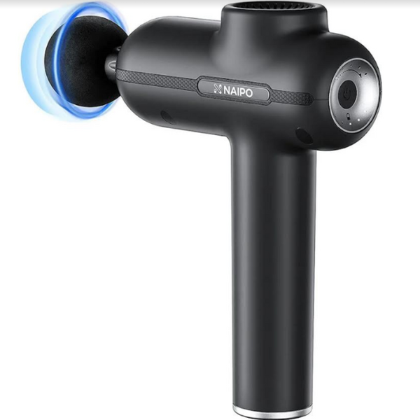 naipo massagegeräte vibration handmassagegerät Naipo Handheld Massage Gun for Pain Relief w/5 Massage Heads in Sage