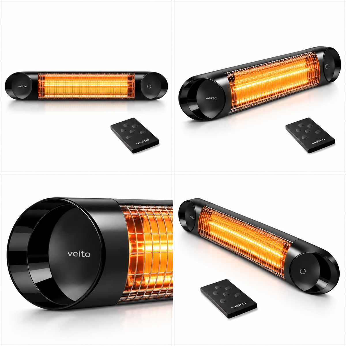 Calentador Veito® Blade S 2500W Plateado