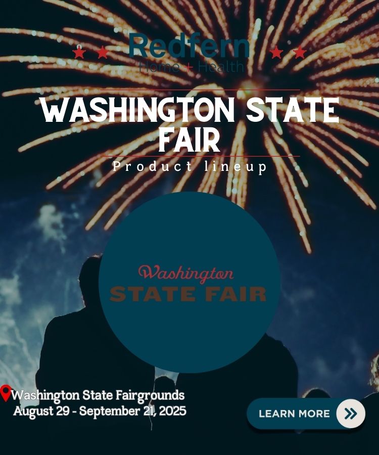 Website show promotional banner with details on the Washington State Fair