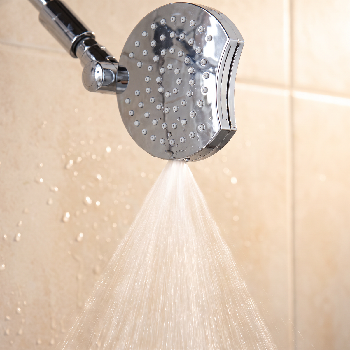 AquaJet Showerhead slice dot massage spray from the rim
