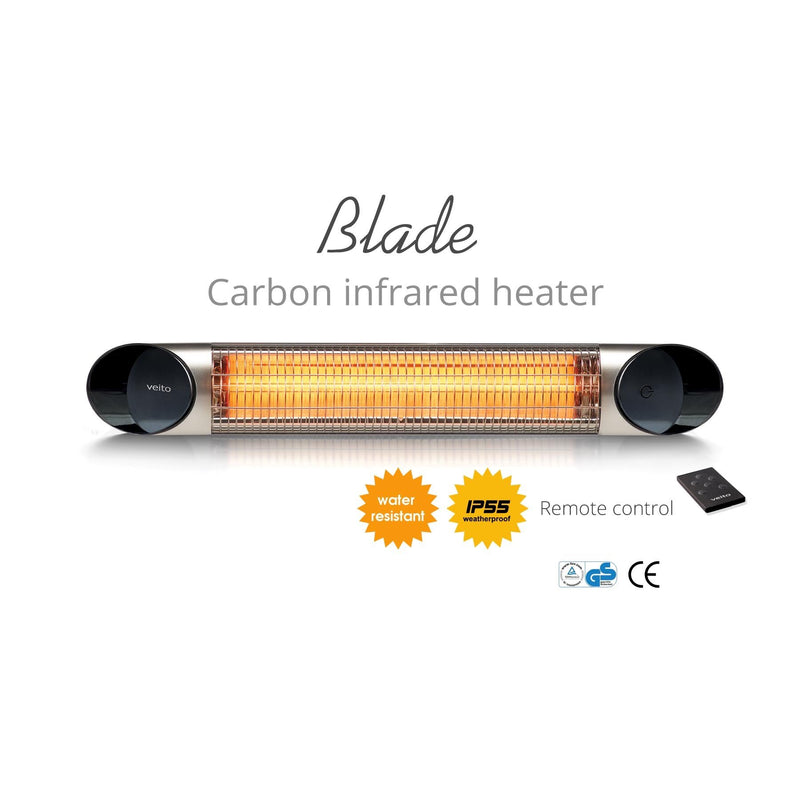 Veito® Blade S 2500W Heater Black - Redfern.ent